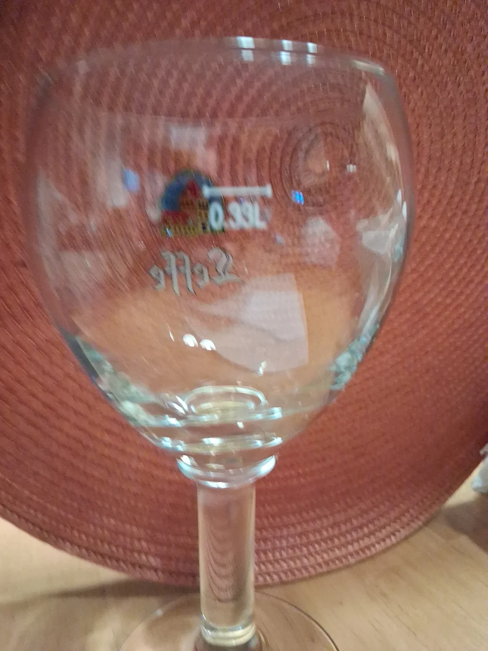 Leffe Branded Clear Beer Goblet Glass - Clear
